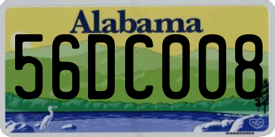 AL license plate 56DC008