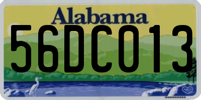 AL license plate 56DC013