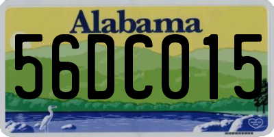 AL license plate 56DC015