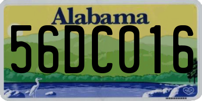 AL license plate 56DC016