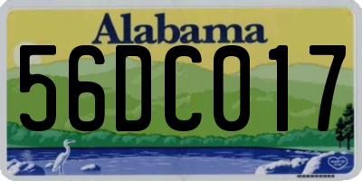 AL license plate 56DC017