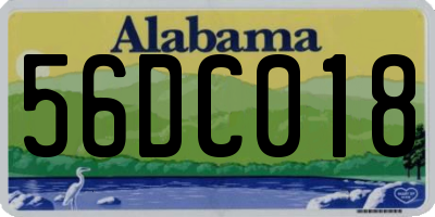 AL license plate 56DC018