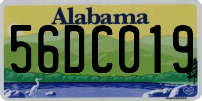 AL license plate 56DC019