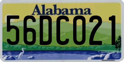 AL license plate 56DC021