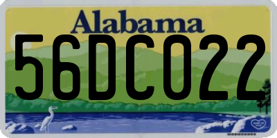 AL license plate 56DC022