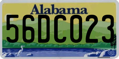 AL license plate 56DC023
