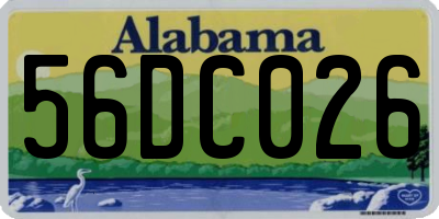 AL license plate 56DC026