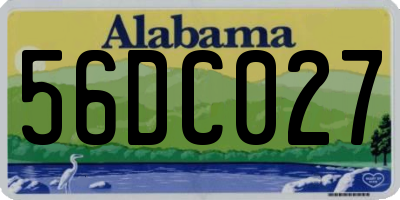 AL license plate 56DC027