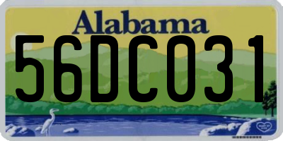 AL license plate 56DC031