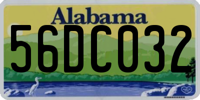 AL license plate 56DC032