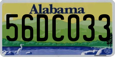 AL license plate 56DC033