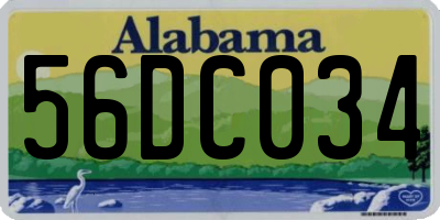 AL license plate 56DC034