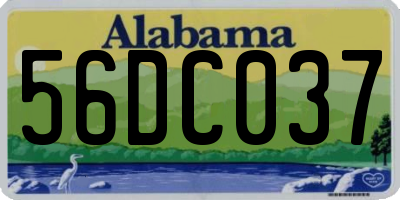AL license plate 56DC037