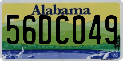 AL license plate 56DC049