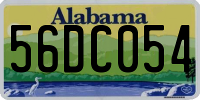 AL license plate 56DC054