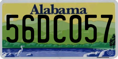 AL license plate 56DC057