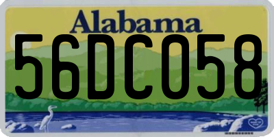 AL license plate 56DC058