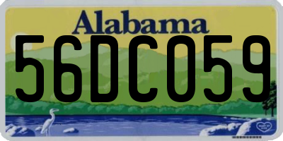 AL license plate 56DC059