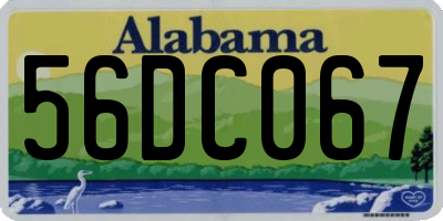 AL license plate 56DC067