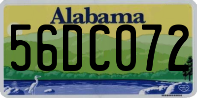 AL license plate 56DC072