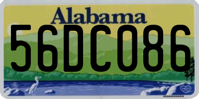 AL license plate 56DC086
