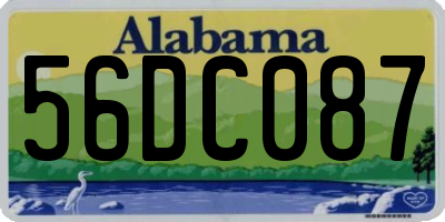 AL license plate 56DC087