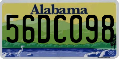 AL license plate 56DC098