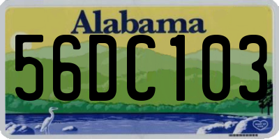 AL license plate 56DC103