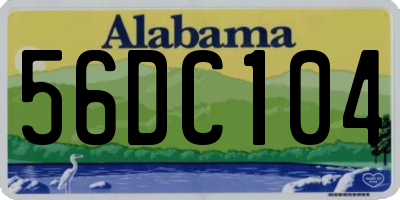 AL license plate 56DC104
