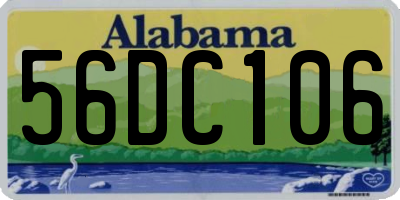 AL license plate 56DC106