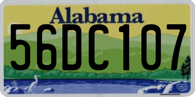 AL license plate 56DC107
