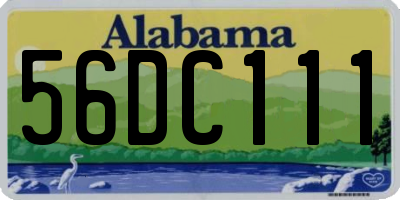 AL license plate 56DC111