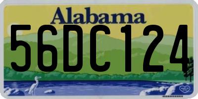 AL license plate 56DC124