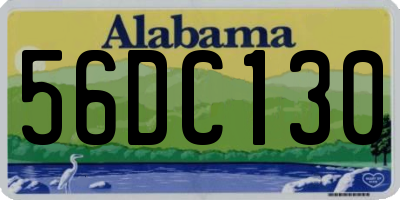 AL license plate 56DC130