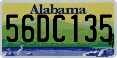 AL license plate 56DC135