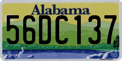 AL license plate 56DC137