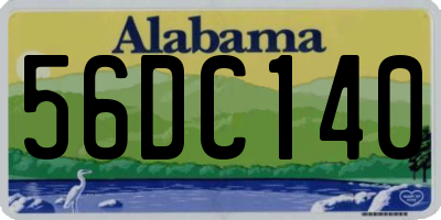 AL license plate 56DC140