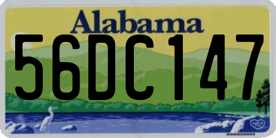 AL license plate 56DC147