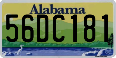 AL license plate 56DC181