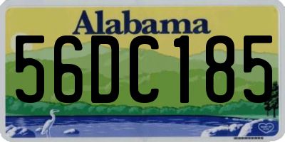 AL license plate 56DC185