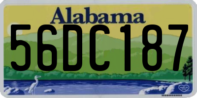 AL license plate 56DC187