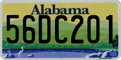 AL license plate 56DC201