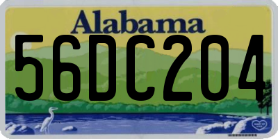 AL license plate 56DC204