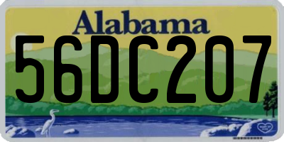 AL license plate 56DC207