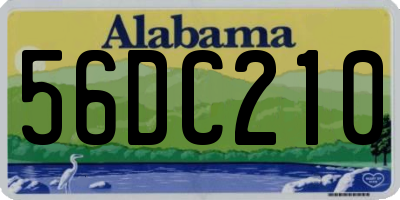 AL license plate 56DC210