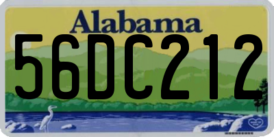 AL license plate 56DC212