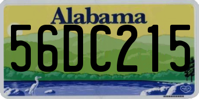 AL license plate 56DC215