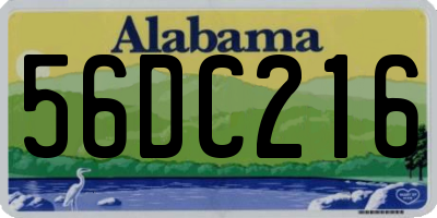 AL license plate 56DC216
