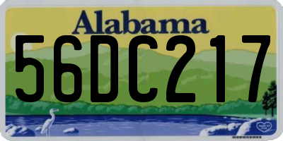 AL license plate 56DC217