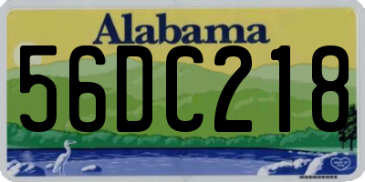 AL license plate 56DC218